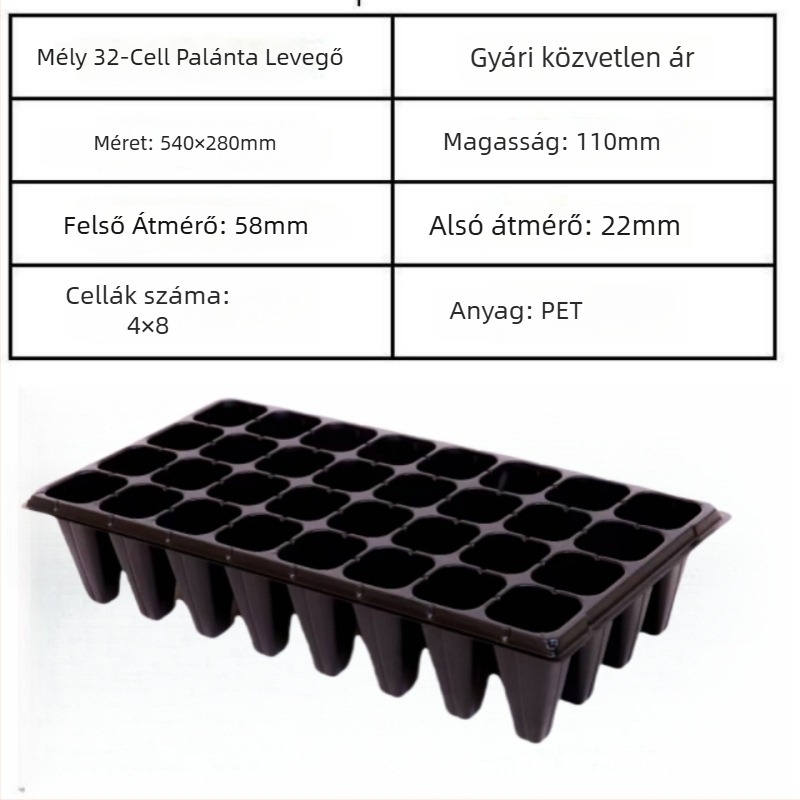 PET anyagú palánta tálca Seedling tray 002, palánta- és zöldségtermesztéshez, Jin Xu