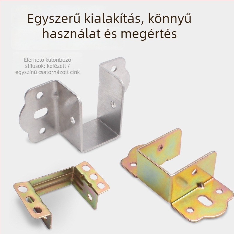 Dinit ágyhoz tartozó hardver, rozsdamentes acél, modell 2024.12.09, felület: színes bevonat, huzalos textúra