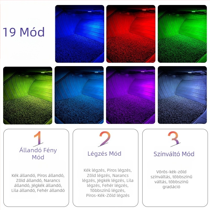VW belső lábtér LED világítás Passat, Magotan, Touareg, Lingdu és CC modellekhez