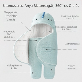 Őszi–téli vastag, 100% pamutból készült baba alvózsák, szétválasztott lábakkal, újszülötteknek