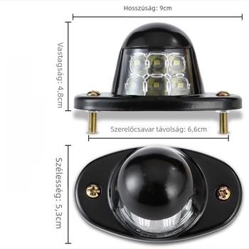 Kamion rendszám LED világítás - LED fényforrás, 8000 órás élettartam, fehér fényhőmérséklet, kompatibilis minden modelllel, testreszabható
