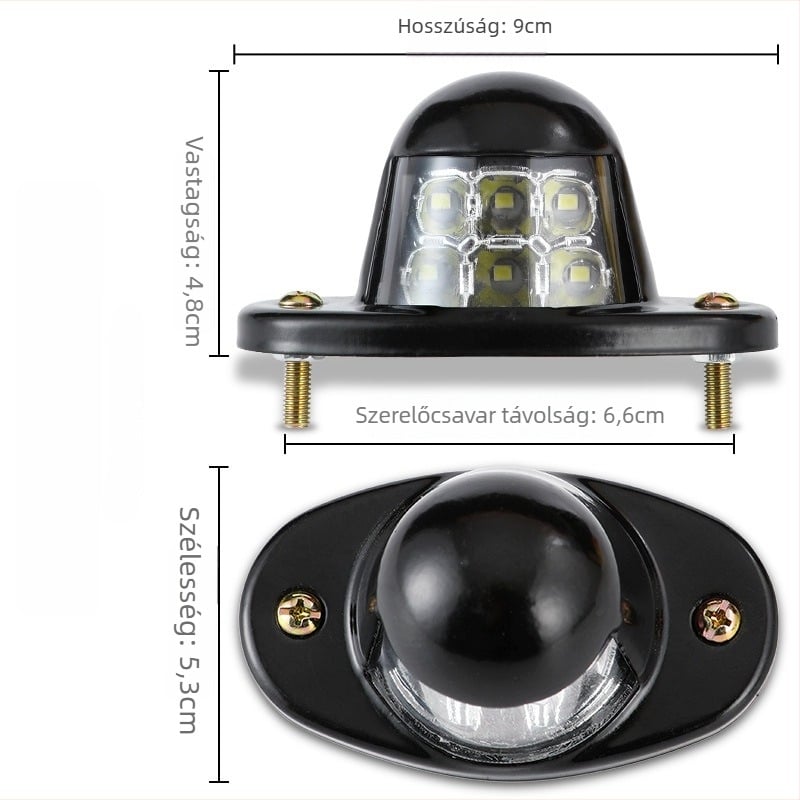 Kamion rendszám LED világítás - LED fényforrás, 8000 órás élettartam, fehér fényhőmérséklet, kompatibilis minden modelllel, testreszabható
