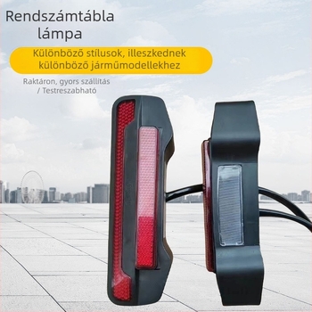 Elektromos háromkerekű rendszámtábla lámpa | Anyag: ABS+PS | Feszültség: 12V vagy 48–60V | Élettartam: 3