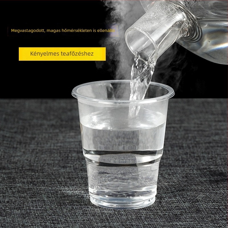 Egyszer használatos PP poharak, kör alakú, 301–400 ml, magas hőmérséklet-állóság