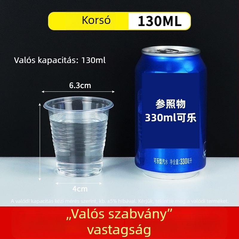 Egyszer használatos PP poharak, kör alakú, 301–400 ml, magas hőmérséklet-állóság