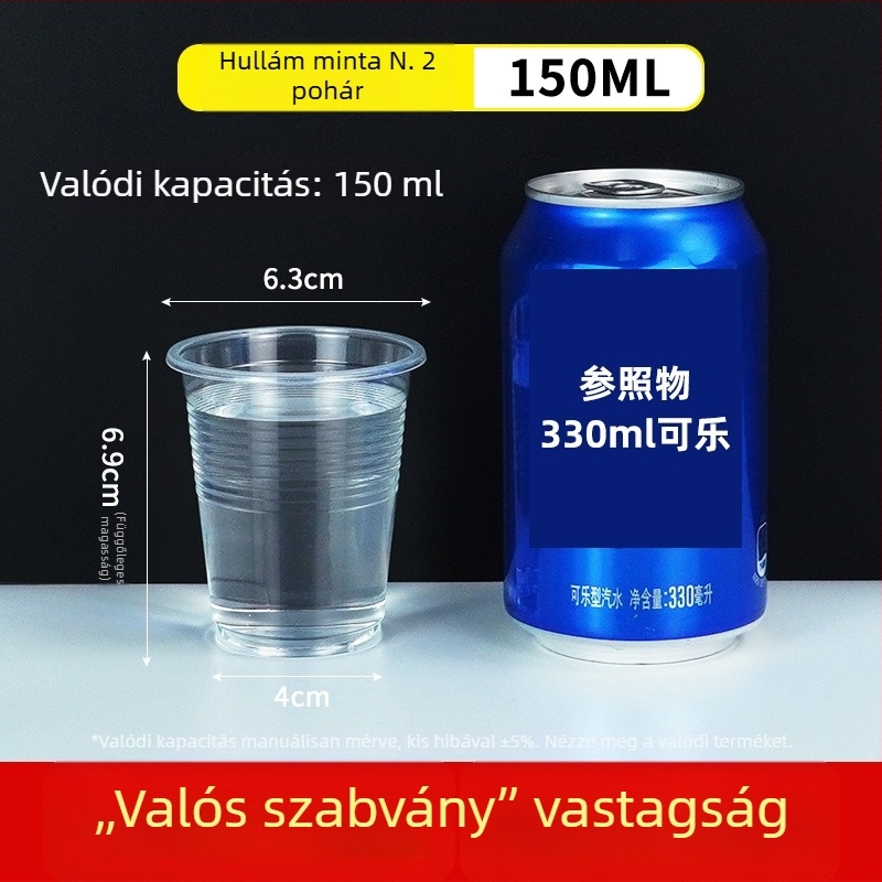 Egyszer használatos PP poharak, kör alakú, 301–400 ml, magas hőmérséklet-állóság