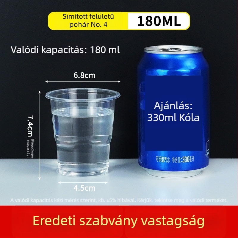 Egyszer használatos PP poharak, kör alakú, 301–400 ml, magas hőmérséklet-állóság