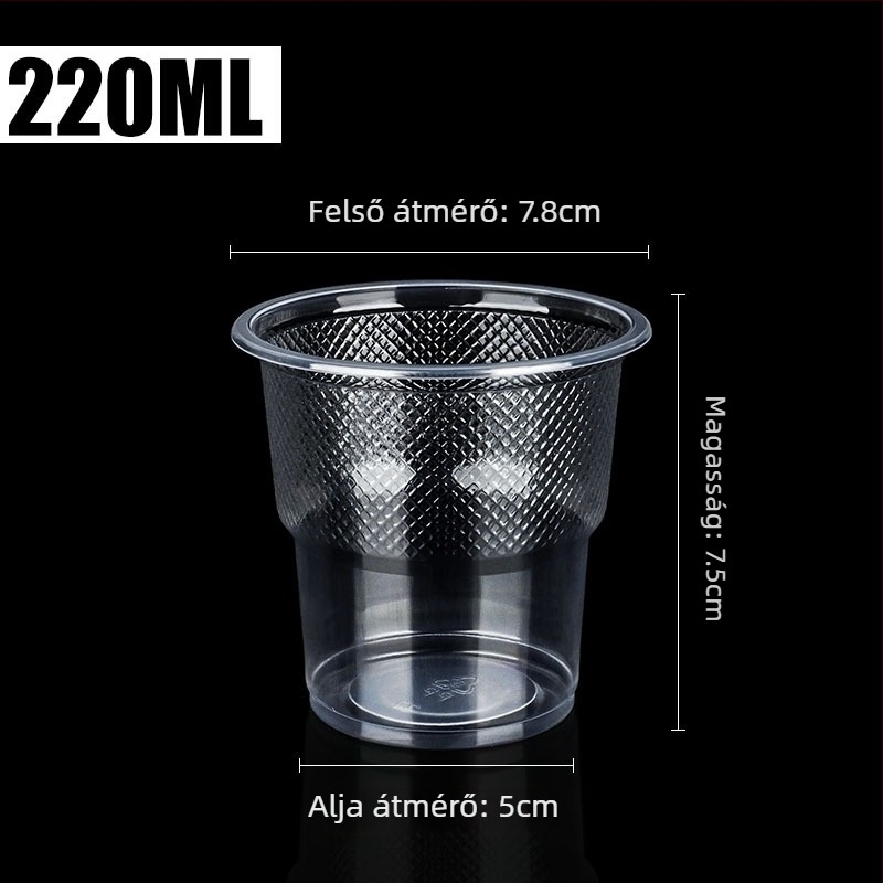 Egyszer használatos PP poharak, kör alakú, 301–400 ml, magas hőmérséklet-állóság