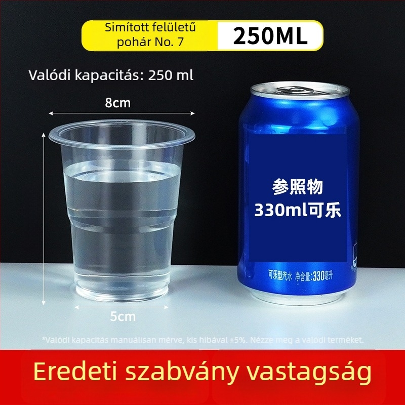 Egyszer használatos PP poharak, kör alakú, 301–400 ml, magas hőmérséklet-állóság