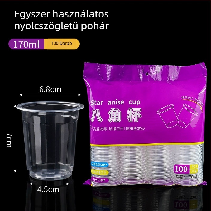 Egyszer használatos PP poharak, kör alakú, 301–400 ml, magas hőmérséklet-állóság
