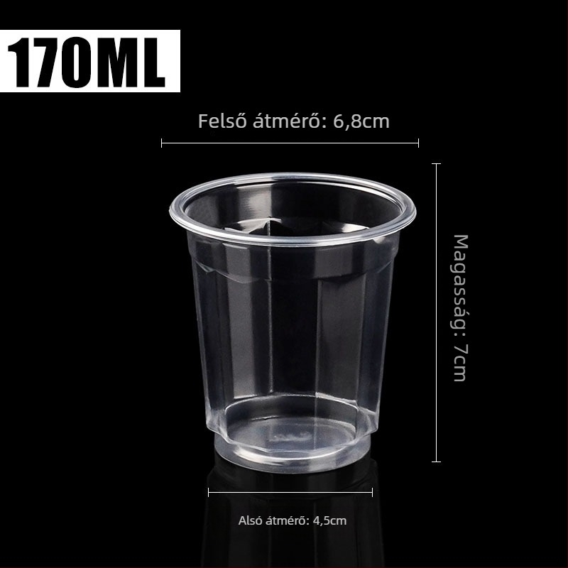 Egyszer használatos PP poharak, kör alakú, 301–400 ml, magas hőmérséklet-állóság