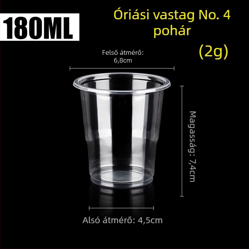 Egyszer használatos PP poharak, kör alakú, 301–400 ml, magas hőmérséklet-állóság