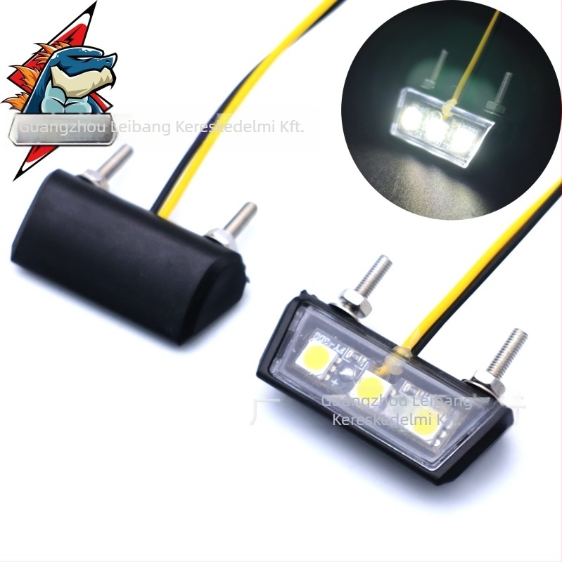 Motorkerékpár hátsó LED rendszámfény – Modell RBN-105, 12V, 1.4W, LED fényvezető