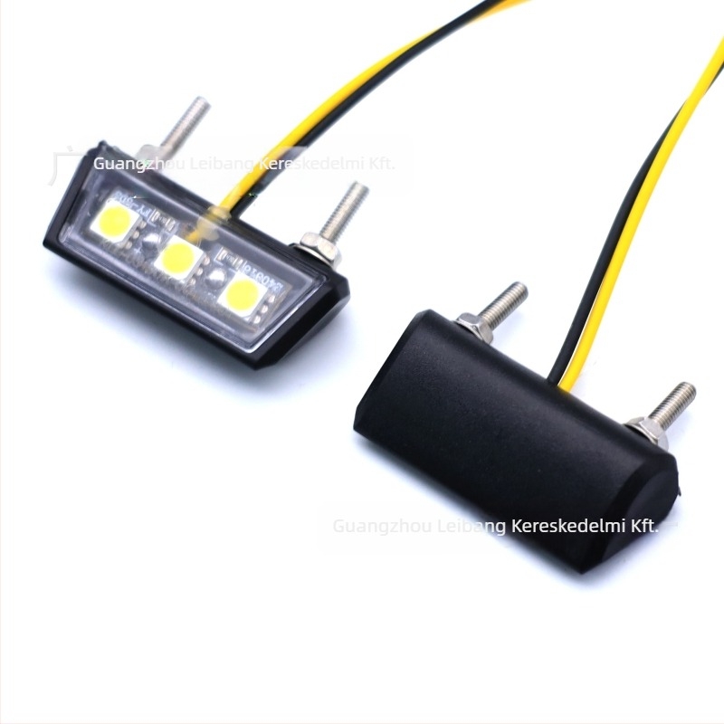 Motorkerékpár hátsó LED rendszámfény – Modell RBN-105, 12V, 1.4W, LED fényvezető