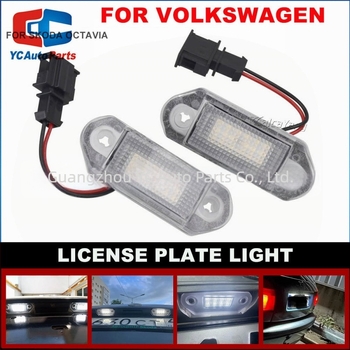 LED hátsó rendszámtábla világítás VW Jetta III/A3 Typ 1H (1992–1998) és Skoda Octavia I Typ 1U2 (1996–2010), 12V, 1.68W, 6500K, 20000h