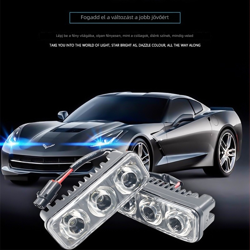 Motorkerékpár LED rendszám világítás alumínium házban, 12V, 3W, modell 0238, univerzális kompatibilitás