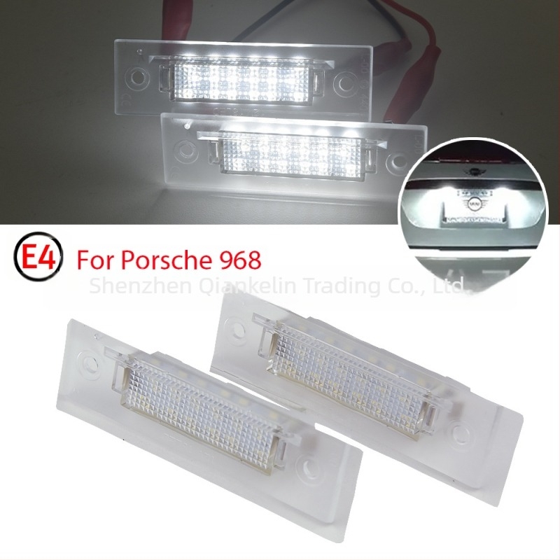 Rendszámtábla lámpa Porsche 911 964 968 GT3 993 996-hoz — 3W, 12V, fehér fény, ABS ház, élettartam >50 000 óra