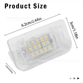 LED rendszám világítás Mercedes-Benz W246 (2011-2019), pár, 12V, 3W, 6000K