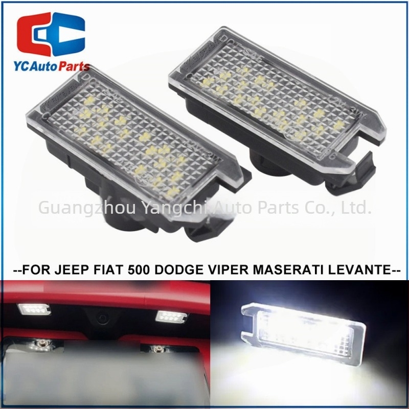 LED rendszámtábla világítás Fiat 500 (2013-2019 USA), Dodge Viper és Jeep Cherokee - 12V, 1.68W, 6500K, ABS