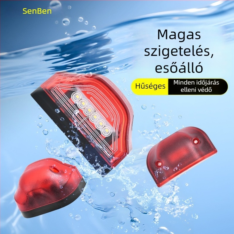 6-LED rendszámvilágítás autókhoz, teherautókhoz és furgonokhoz – 10–30V, 2W, 6000K, élettartam 20 000 óra