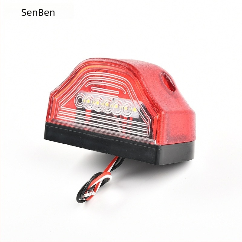 6-LED rendszámvilágítás autókhoz, teherautókhoz és furgonokhoz – 10–30V, 2W, 6000K, élettartam 20 000 óra