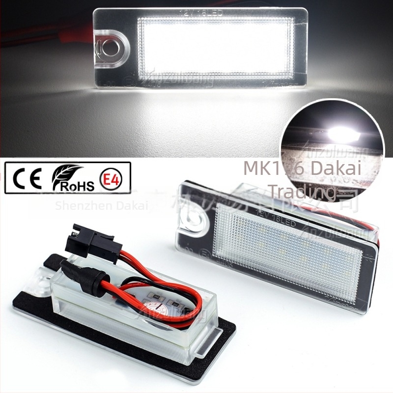 Volvo LED rendszámtábla világítás V70, CX70, S60, S80, XC90-hez (LED, 8–15V, ABS, modell PZD-WEW06, élettartam 50 000 óra)