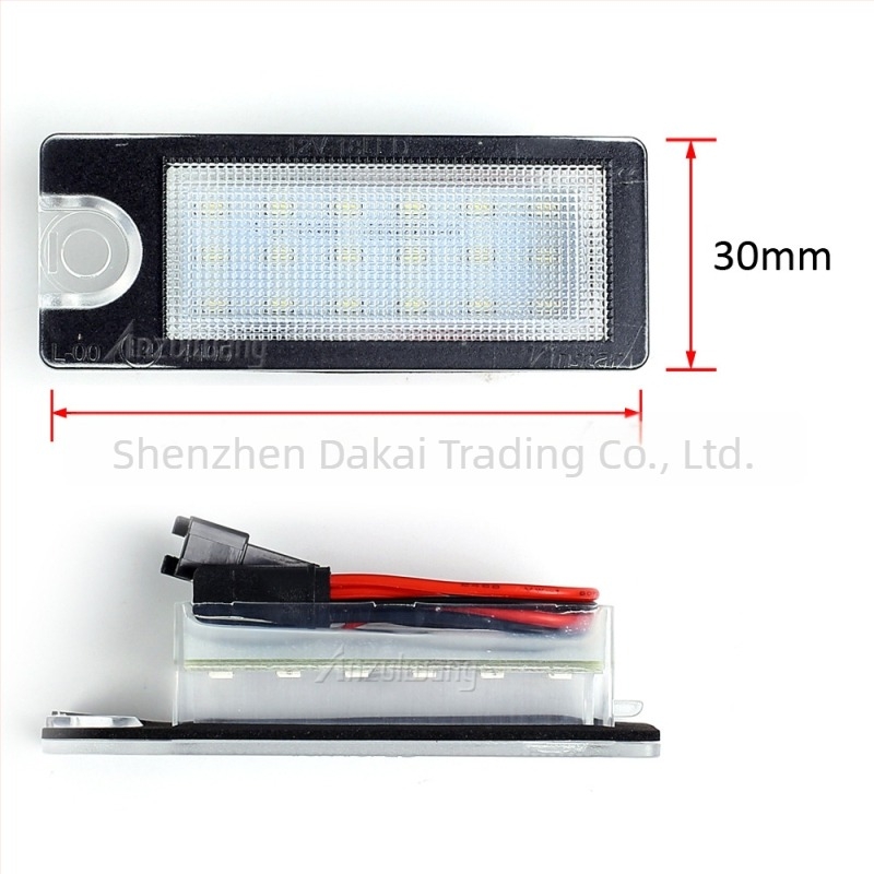 Volvo LED rendszámtábla világítás V70, CX70, S60, S80, XC90-hez (LED, 8–15V, ABS, modell PZD-WEW06, élettartam 50 000 óra)