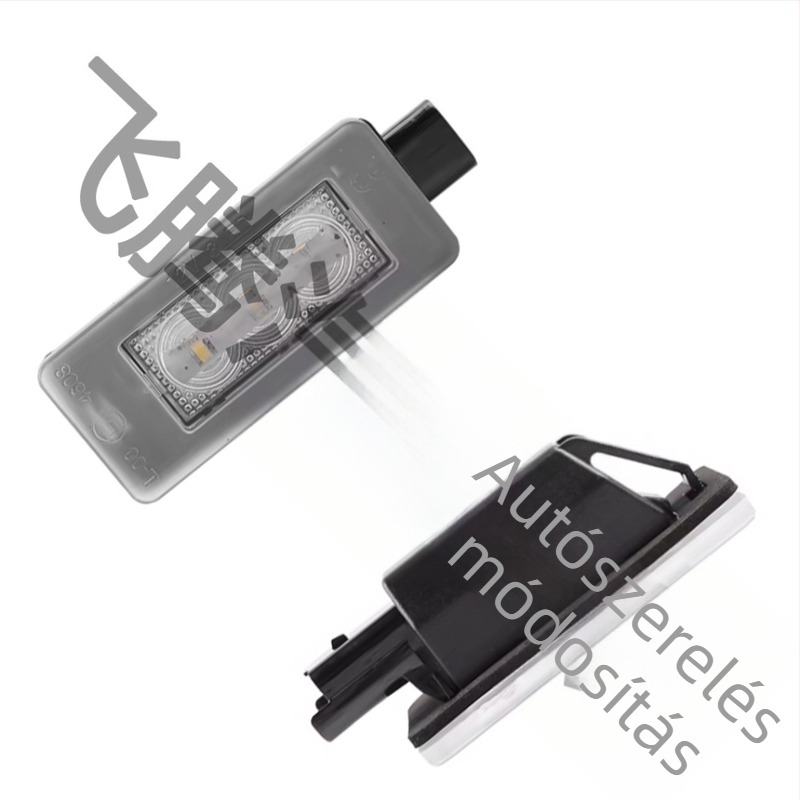 LED rendszámtábla világítás Peugeot 207 CC / 308 CC és Citroën C4 II / C4 Picasso II számára, 12V, 5W, 6500K