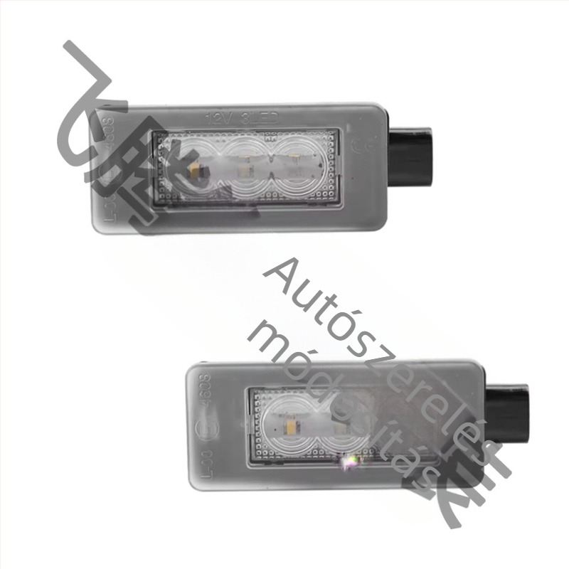 LED rendszámtábla világítás Peugeot 207 CC / 308 CC és Citroën C4 II / C4 Picasso II számára, 12V, 5W, 6500K