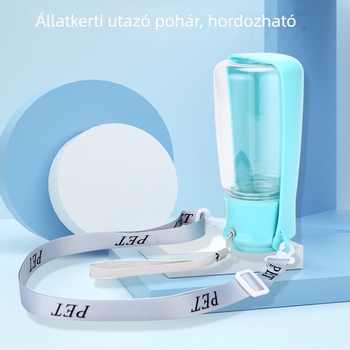 Hordozható kutya vízivó pohár, műanyag, teljes automata etető készlet, 50 darabos csomagolás