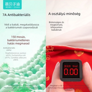 Baba quilt – 100% pamut anyag, poliészter töltet, 600 g, téli szezon, 1 év alatti babáknak
