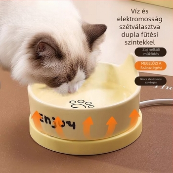 Kerámiából készült szigetelt macska vízadagoló, állandó hőmérséklet