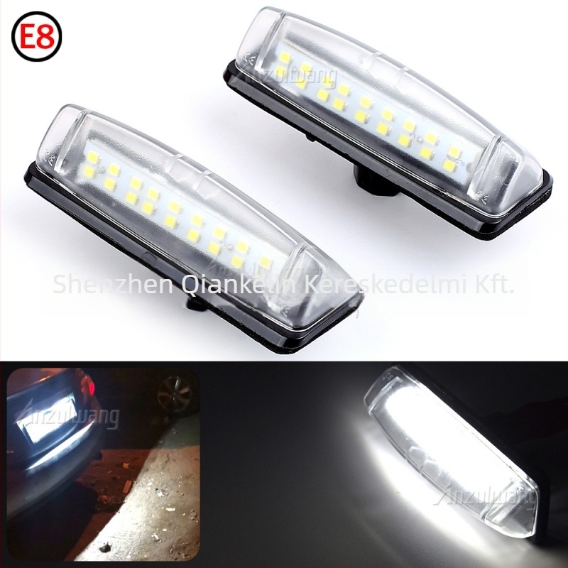 LED rendszámtábla lámpa Toyota/Lexus IS RX LS-hez - ABS ház, 8-15V bemenet, élettartam 50 000 óra, modell PZD-FT01
