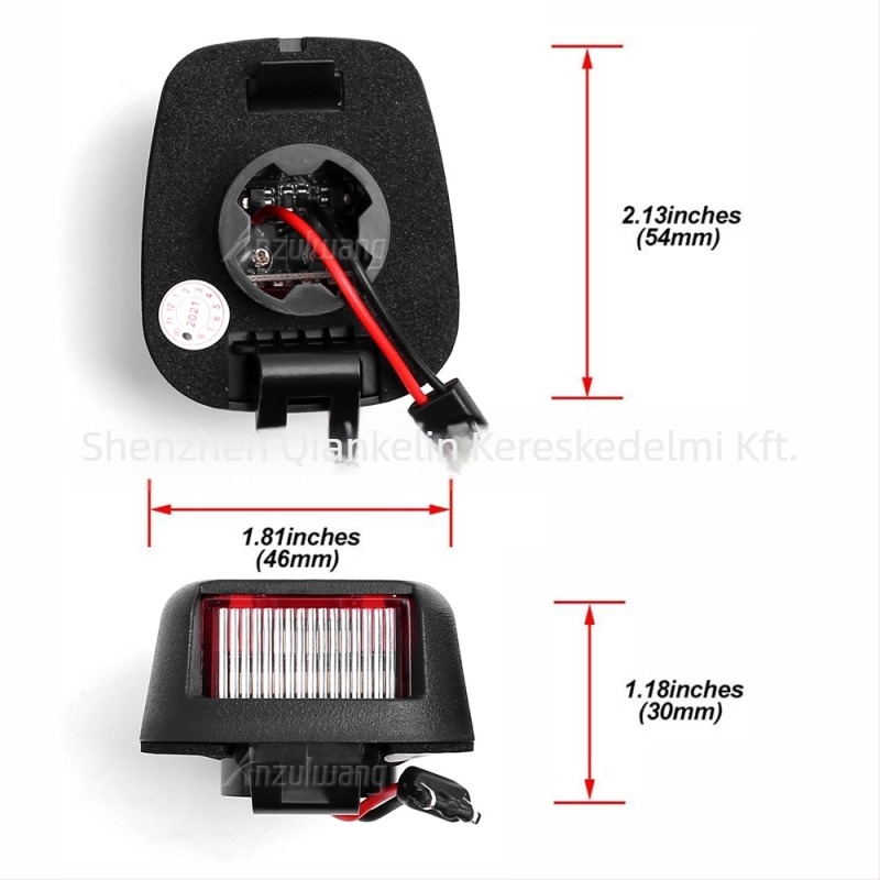 Nissan Navara D40 Frontier 07-19 LED rendszám világítás – 3W, 12V, ABS, modell PZD-NS03