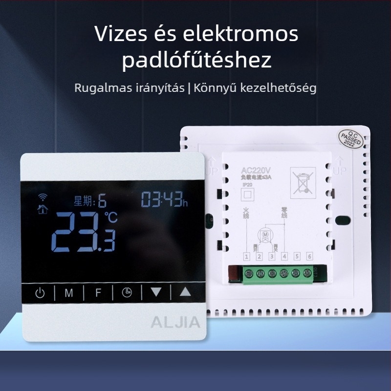 ALJIA központi klímaberendezés hőmérsékletszabályzó panel intelligens hőmérséklet-szabályozóval, légkondicionálókhoz, 220V