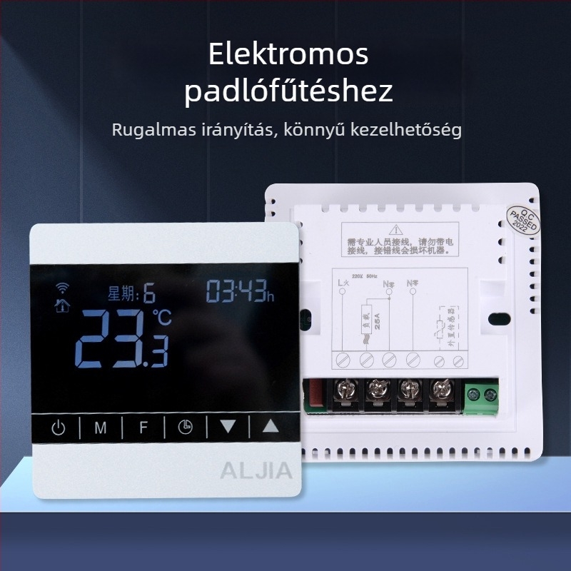 ALJIA központi klímaberendezés hőmérsékletszabályzó panel intelligens hőmérséklet-szabályozóval, légkondicionálókhoz, 220V