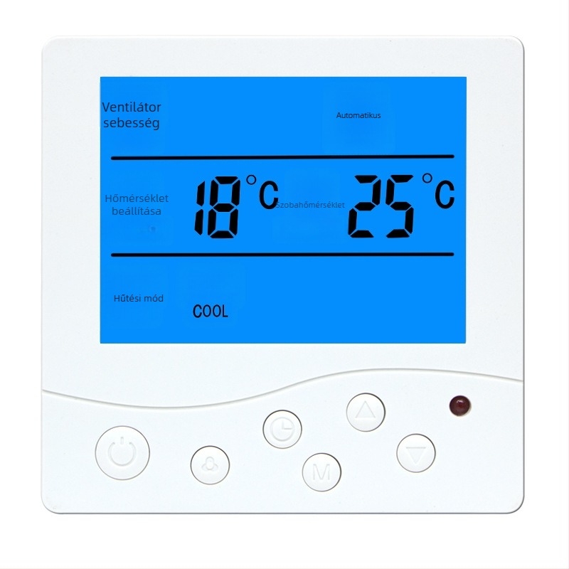 ALJIA központi klímaberendezés hőmérsékletszabályzó panel intelligens hőmérséklet-szabályozóval, légkondicionálókhoz, 220V