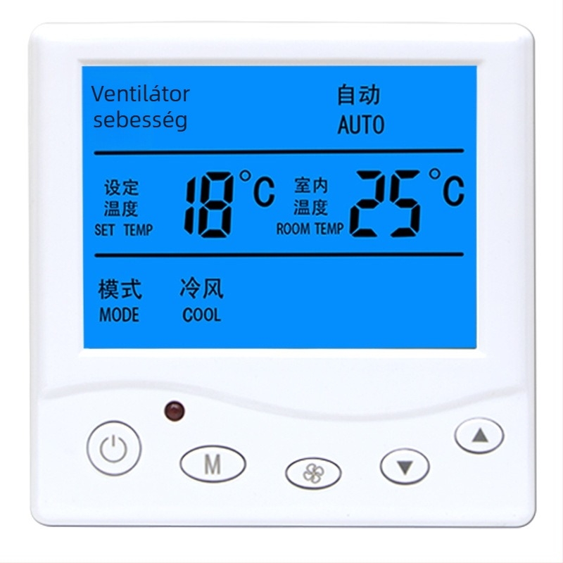 ALJIA központi klímaberendezés hőmérsékletszabályzó panel intelligens hőmérséklet-szabályozóval, légkondicionálókhoz, 220V
