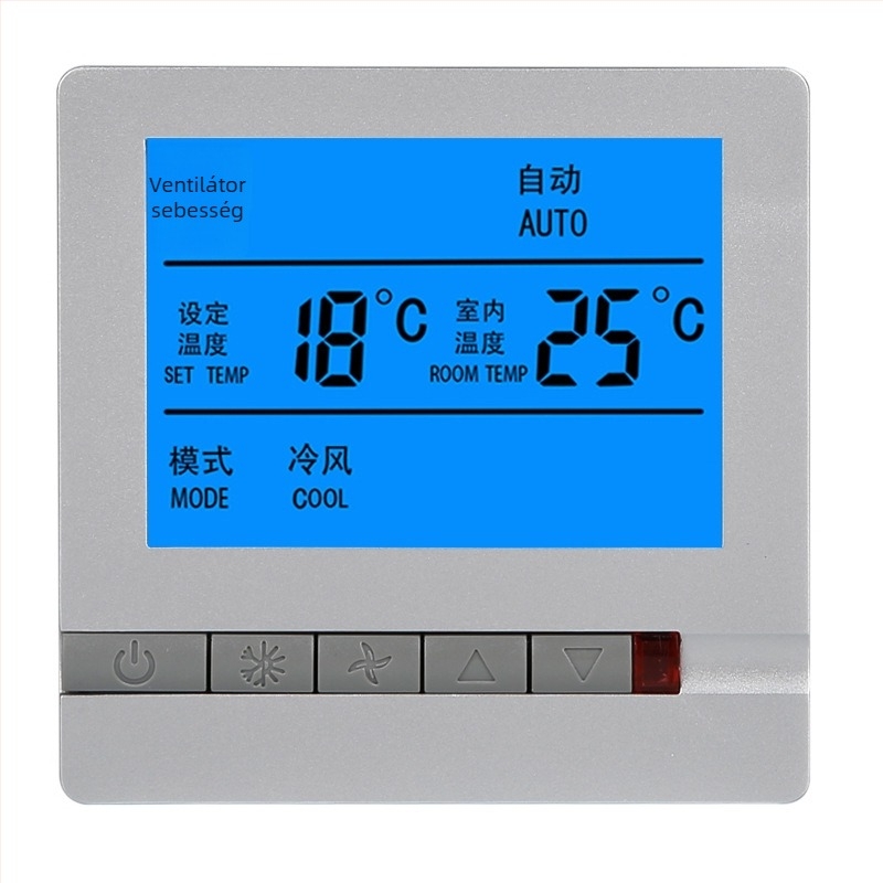 ALJIA központi klímaberendezés hőmérsékletszabályzó panel intelligens hőmérséklet-szabályozóval, légkondicionálókhoz, 220V