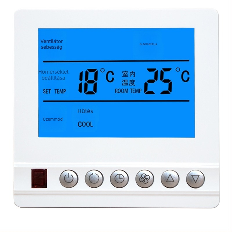 ALJIA központi klímaberendezés hőmérsékletszabályzó panel intelligens hőmérséklet-szabályozóval, légkondicionálókhoz, 220V