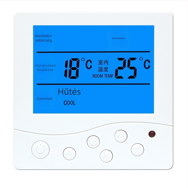 ALJIA központi klímaberendezés hőmérsékletszabályzó panel intelligens hőmérséklet-szabályozóval, légkondicionálókhoz, 220V