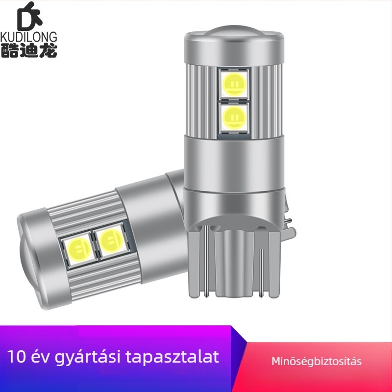 Autó LED rendszám világítás, nagy fényerő, széles feszültségtartomány, T10 3030 9SMD