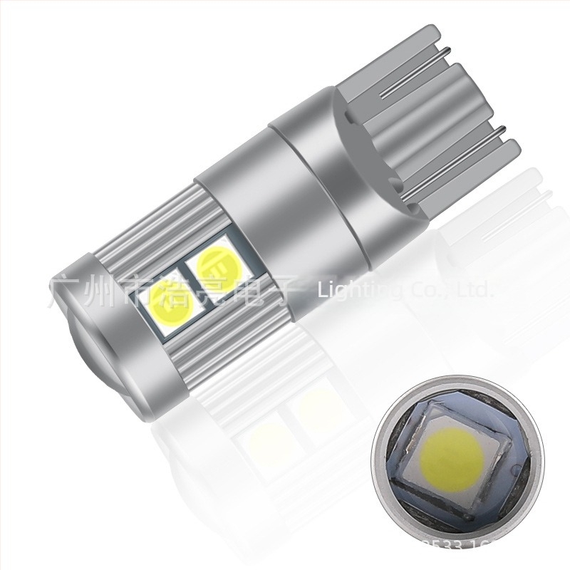 Autó LED rendszám világítás, nagy fényerő, széles feszültségtartomány, T10 3030 9SMD