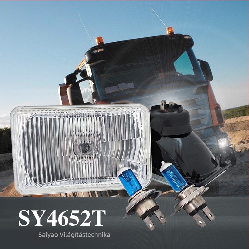 Fényszóró adapter SY4652T, H4P43T-kompatibilis, 12V, 100W, üveg burkolat