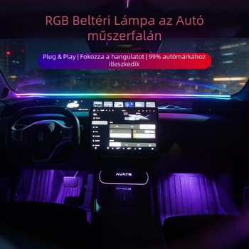 Autó belső LED ambient világítás a műszerfalhoz – Dongchuang, Műanyag, 5V, Univerzális