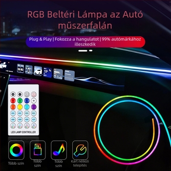 Autó belső LED ambient világítás a műszerfalhoz – Dongchuang, Műanyag, 5V, Univerzális