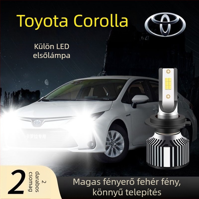 LED fényszóróizzó a Corollahoz – magas és alacsony fény, 70–80W, 12V
