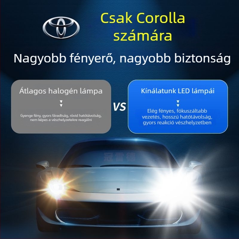 LED fényszóróizzó a Corollahoz – magas és alacsony fény, 70–80W, 12V