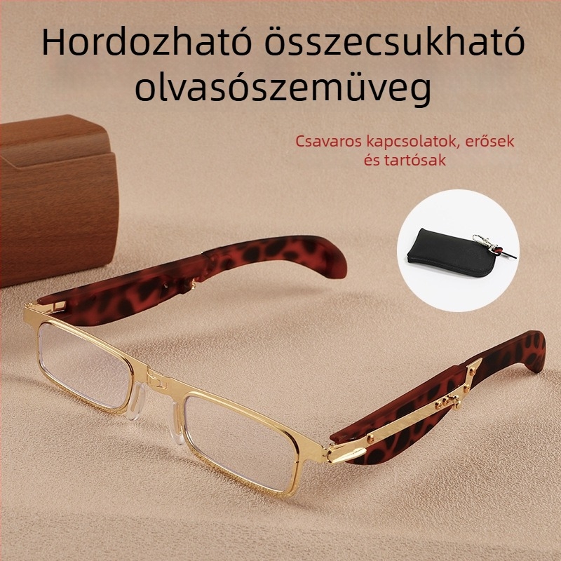 Szemüveg olvasáshoz, PC lencsékkel, anti-kék fény és anti-radiáció, teljes keret – fém/PC, négyzetes forma