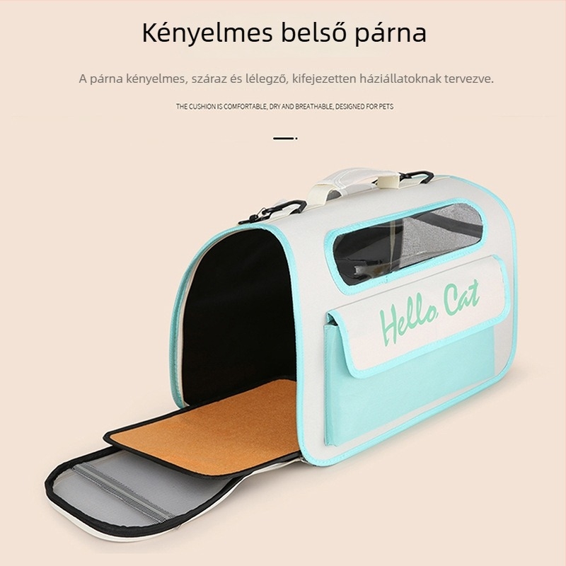 Macska és kistestű kutya számára készült táska – Oxford anyag, Kapacitás 40, Charming Pet